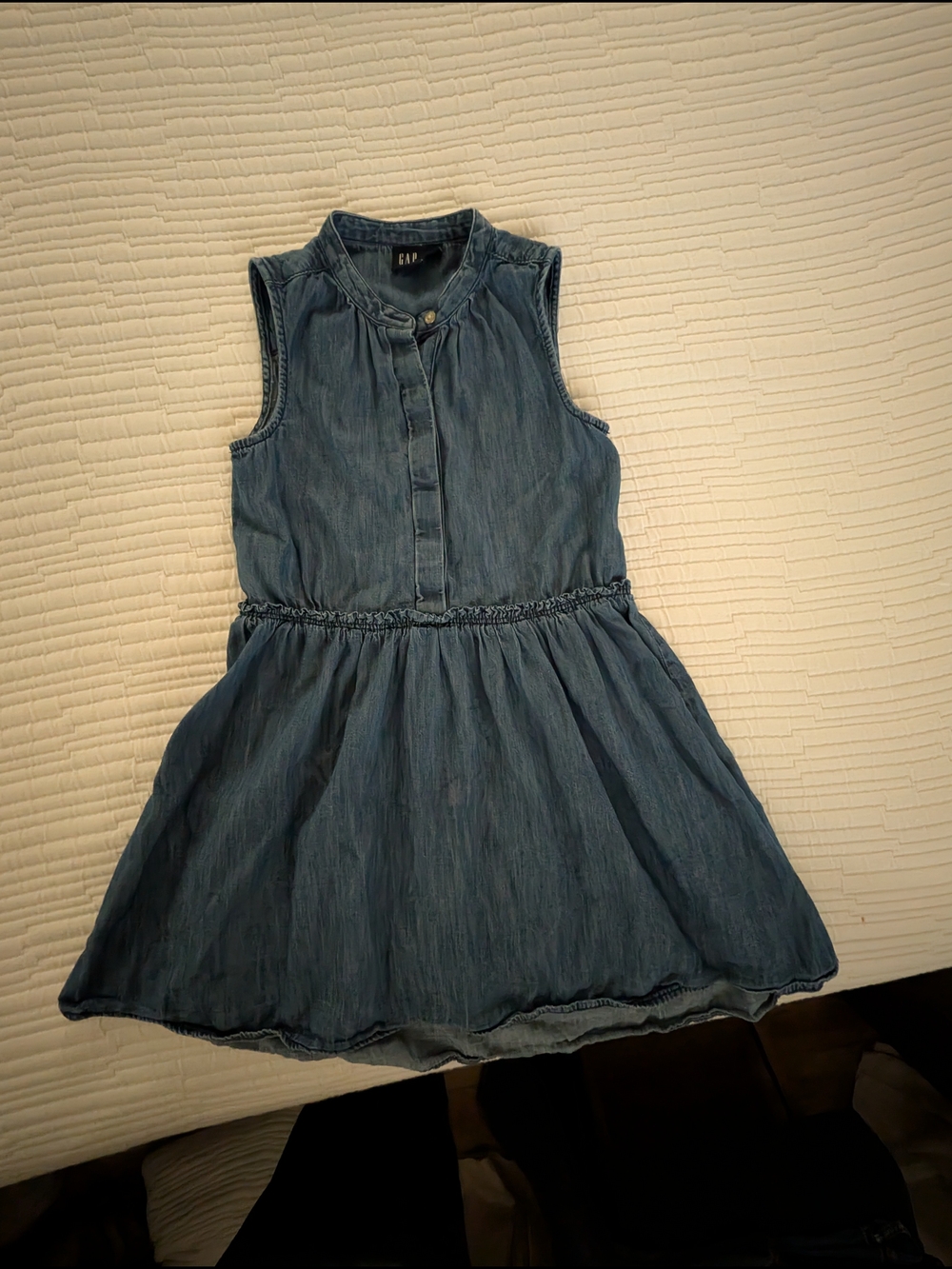 GAP Denim Girls Blue Sleeveless Light Denim Dress